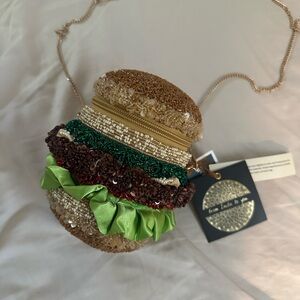 Beaded Burger Crossbody Bag